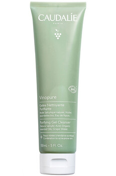 Caudalie Vinopure Pore Purifying Gel Cleanser - Best Cleanser For Oily Skin and Large Pores