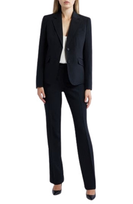 Anne Klein Jacket & Straight Leg Pants Set
