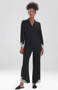 Natori Luxe Shangri-La Long Sleeve Notch PJ