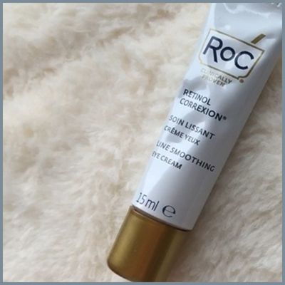 Closeup of roc retinol eye cream