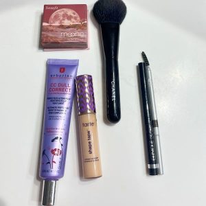 makeup products we used for the makeup without foundation look