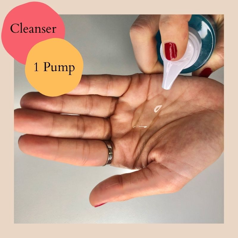 How much cleanser to use - how much skincare product to use