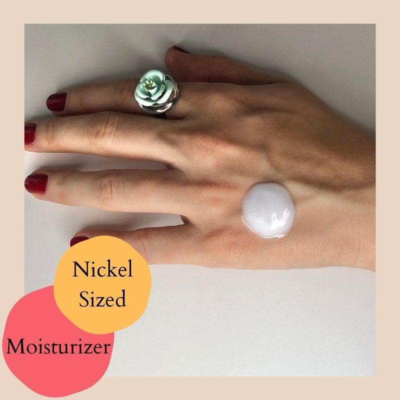 How much moisturizer to use - how much skincare product to use