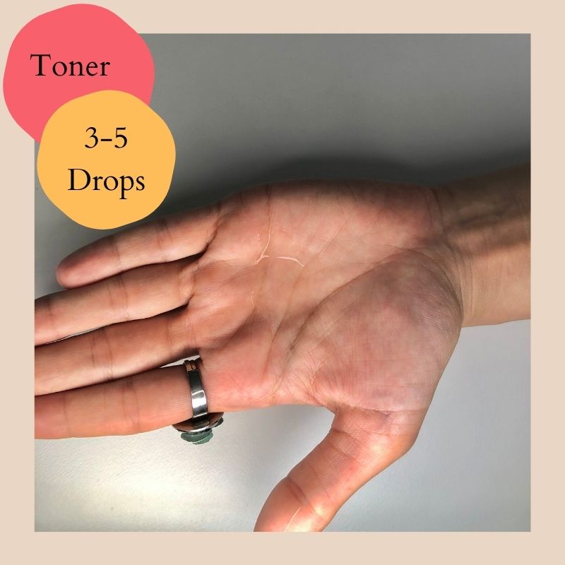 How much toner to use - how much skincare product to use