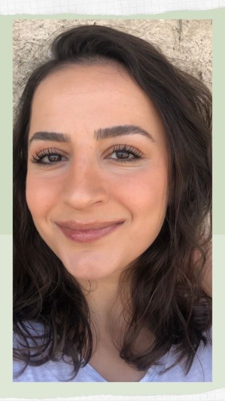 how to apply blush with a beautyblender - before and after