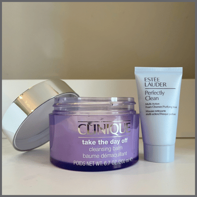 Cleansing balm and face cleanser for double cleasing routine