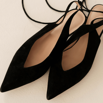 Pair of black stylish sandals