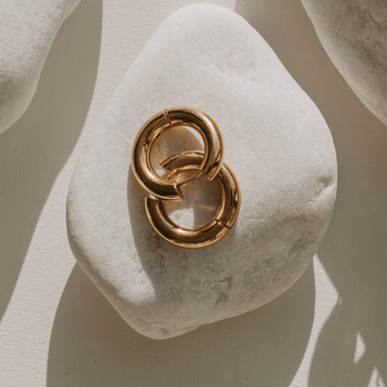 Pair of gold hoop earrings